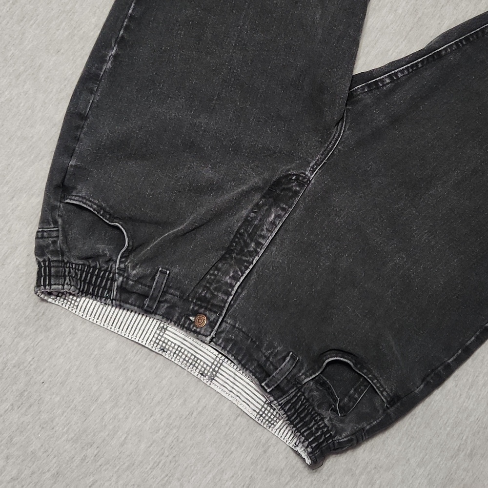 RARE!! Vintage Plus Size Lee High Rise Baggy Tapered Leg Black Denim Mom Jeans - Picture 2 of 12